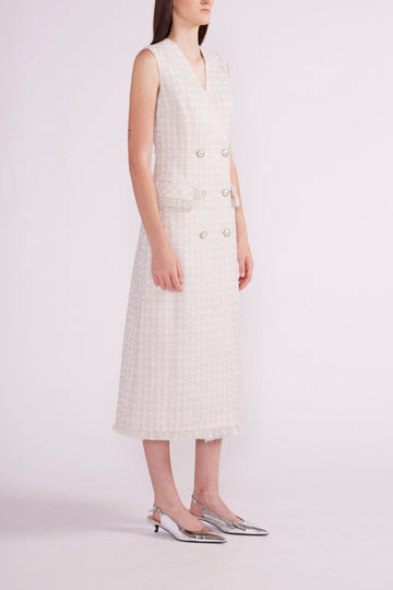 KIMBERLY COAT OFF WHITE TWEED - PRE-ORDER