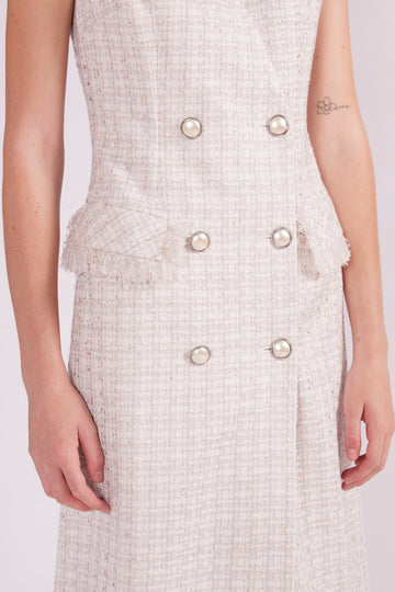 KIMBERLY COAT OFF WHITE TWEED - PRE-ORDER