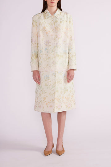 REINA COAT IVORY MULTI JACQUARD - PRE-ORDER