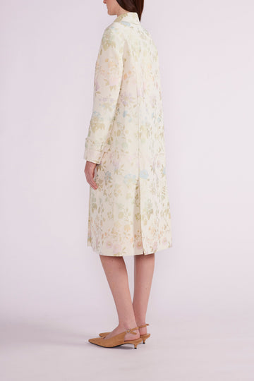 REINA COAT IVORY MULTI JACQUARD - PRE-ORDER