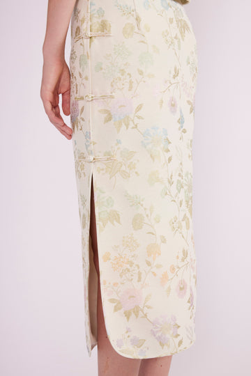 DARIO SKIRT IVORY MULTI JACQUARD - PRE-ORDER