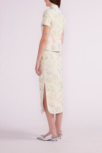 DARIO SKIRT IVORY MULTI JACQUARD - PRE-ORDER