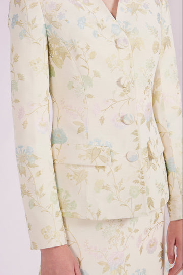 BRIDGET JACKET IVORY MULTI JACQUARD - PRE-ORDER