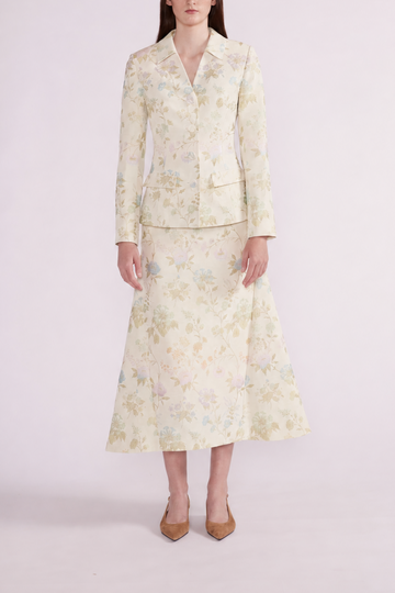 BRIDGET JACKET IVORY MULTI JACQUARD - PRE-ORDER