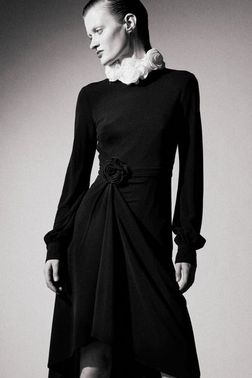 REESE MIDI DRESS BLACK CREPE JERSEY *PRE-ORDER*
