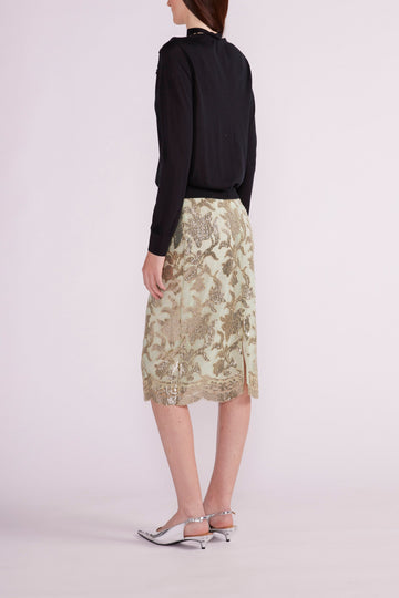 ELLIS V-NECK CARDIGAN BLACK SILK - PRE-ORDER