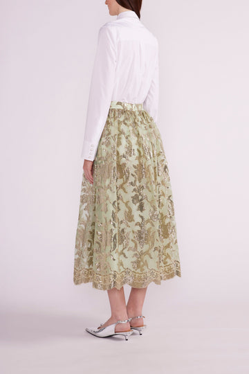 CLAUDIO SHIRT WHITE EMBROIDERED COTTON - PRE-ORDER