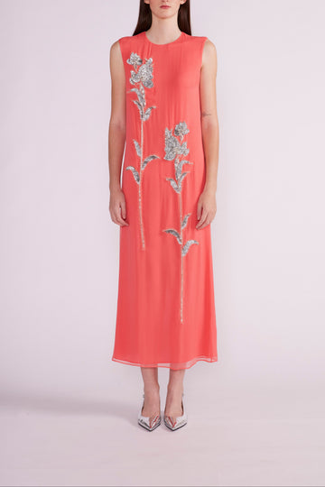 ROSETTA DRESS CORAL CHIFFON - PRE-ORDER