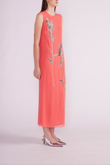ROSETTA DRESS CORAL CHIFFON - PRE-ORDER