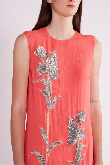ROSETTA DRESS CORAL CHIFFON - PRE-ORDER