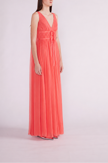 ETTA GOWN CORAL CHIFFON - PRE-ORDER