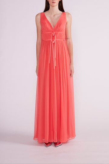 ETTA GOWN CORAL CHIFFON - PRE-ORDER