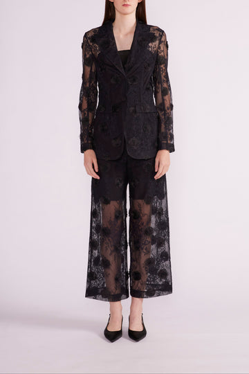 FAUSTO TROUSERS BLACK LACE - PRE-ORDER