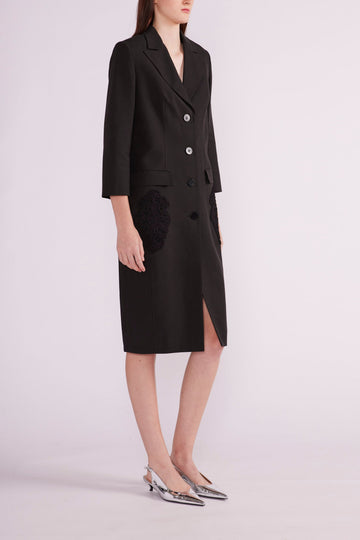 HINDY COAT BLACK LINEN - PRE-ORDER