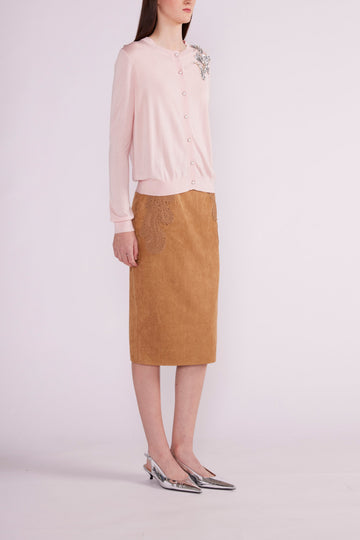 ELLIS CARDIGAN PINK SILK - PRE-ORDER