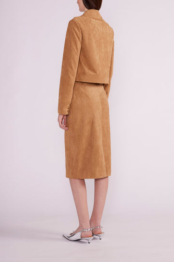 CARTER JACKET BROWN FAUX SUEDE - PRE-ORDER