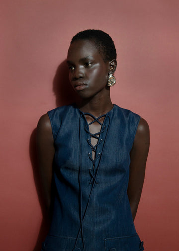 MARJORIE DRESS BLUE CHAMBRAY