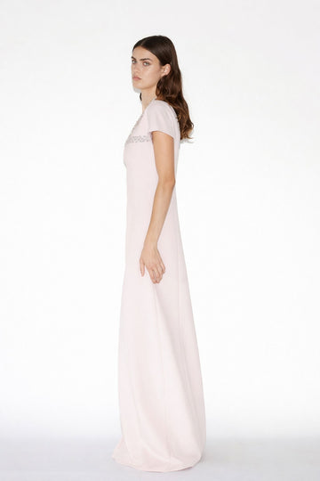 QUINCY GOWN PINK CREPE