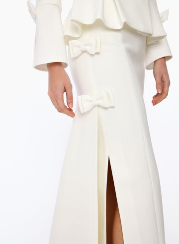 SABINA SKIRT PURE WHITE CREPE