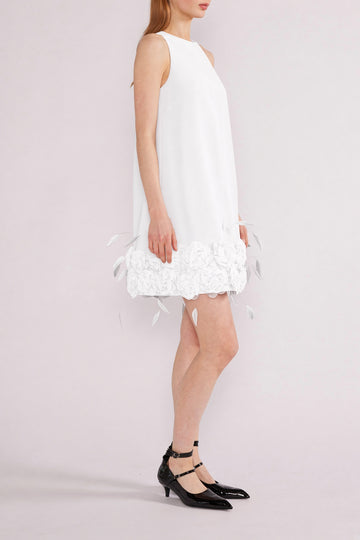 MAIA MINI DRESS IVORY CREPE