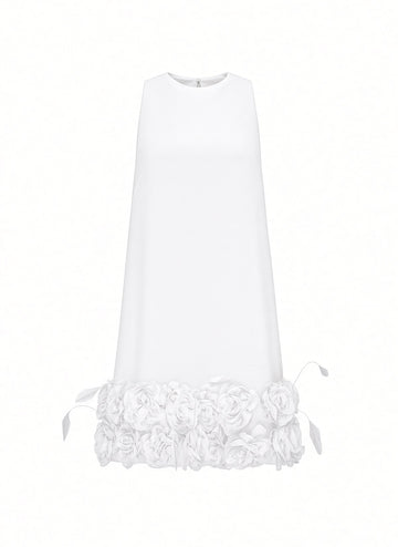 MAIA MINI DRESS IVORY CREPE