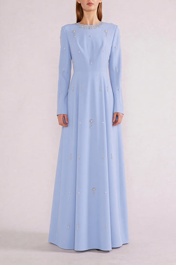 DELPHI GOWN SABLE PALE BLUE