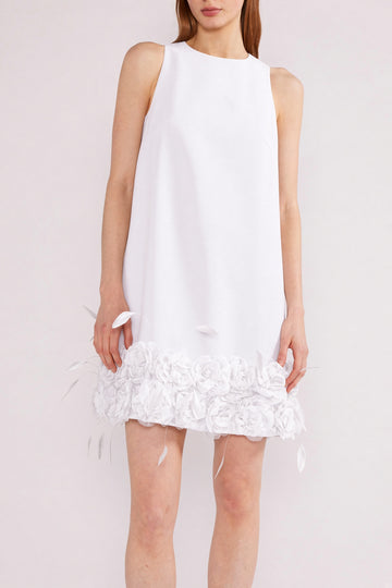 MAIA MINI DRESS IVORY CREPE