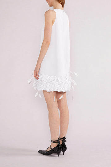 MAIA MINI DRESS IVORY CREPE
