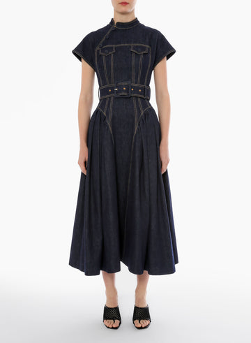 ANDREA DRESS INDIGO DENIM