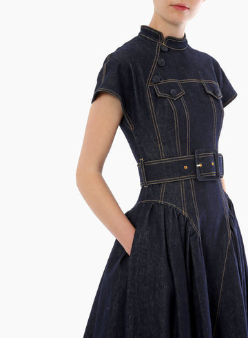 ANDREA DRESS INDIGO DENIM
