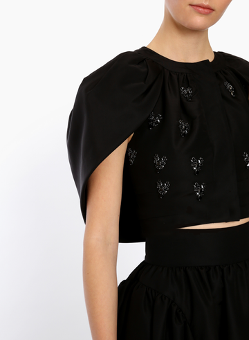 CAREN JACKET BLACK TAFFETA