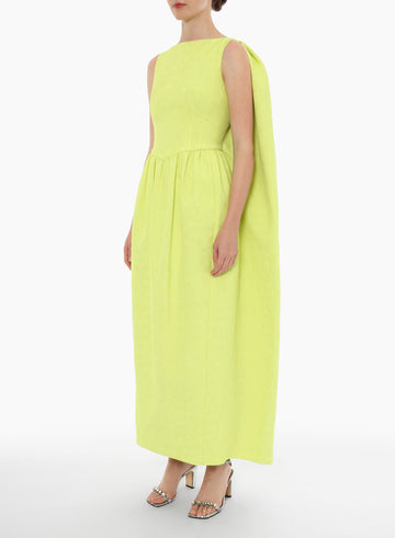 CLIO GOWN WILD LIME JACQUARD