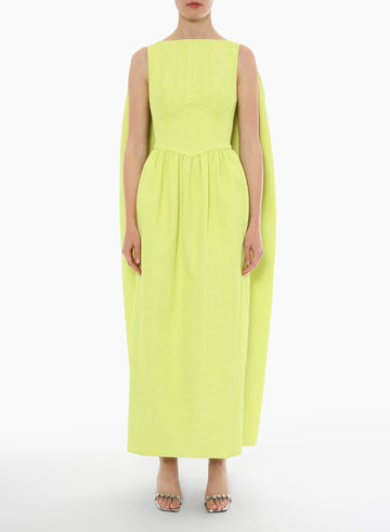 CLIO GOWN WILD LIME JACQUARD
