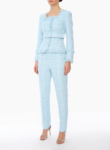 FRANCESCA TROUSERS BLUE TWEED
