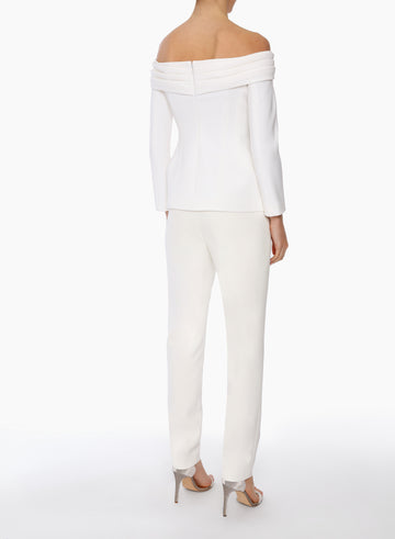 GABRIELLA JACKET WHITE CREPE