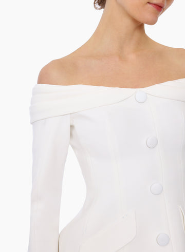 GABRIELLA JACKET WHITE CREPE