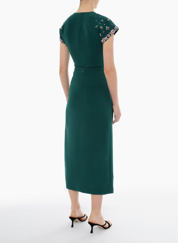 GIA SKIRT PEACOCK CREPE