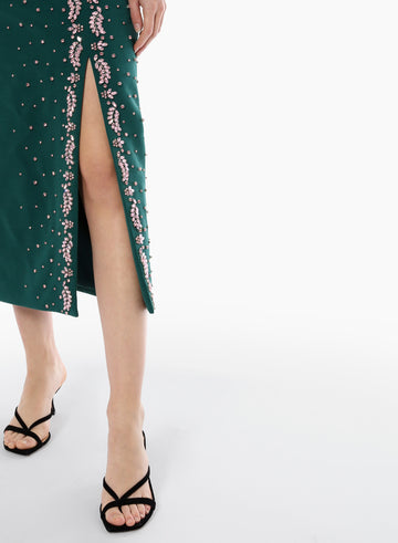 GIA SKIRT PEACOCK CREPE