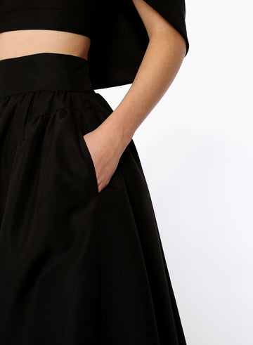 GISELLE SKIRT BLACK TAFFETA