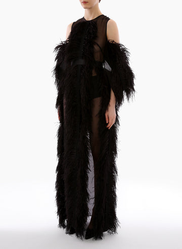 DEBRA GOWN BLACK ORGANZA