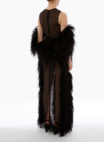 DEBRA GOWN BLACK ORGANZA