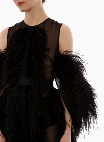 DEBRA GOWN BLACK ORGANZA