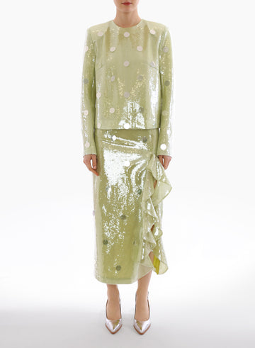 DIANE SKIRT CITRONELLE SEQUIN
