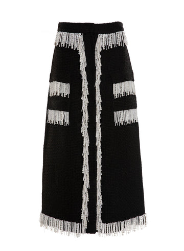 VICTORIA SKIRT TWEED BLACK/WHITE