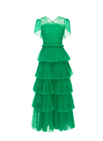MAE DRESS BRIGHT APPLE TULLE