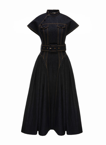 ANDREA DRESS INDIGO DENIM