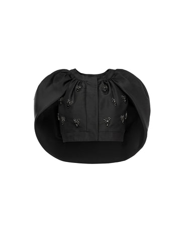 CAREN JACKET BLACK TAFFETA
