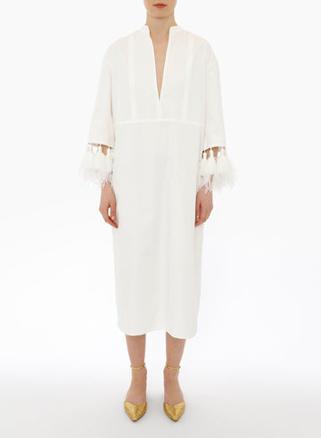 MENORCA CAFTAN WHITE COTTON