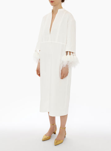 MENORCA CAFTAN WHITE COTTON