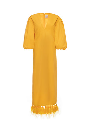 MAJORCA DRESS OCHRE COTTON